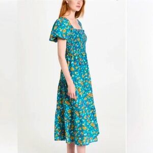 Moon River Blue Floral Dress